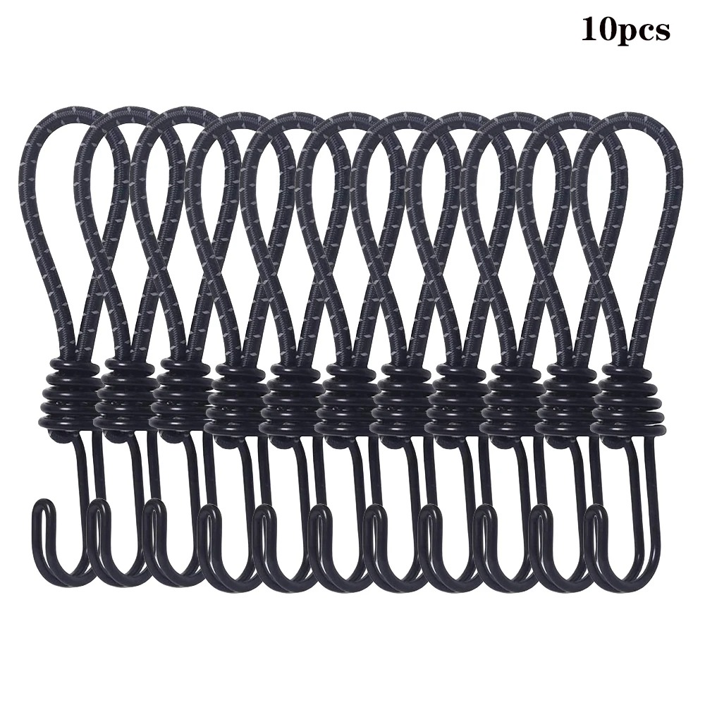 Outdoor Camping Canopy - 5/10Pcs Tent Elastic Rope Cord Hook