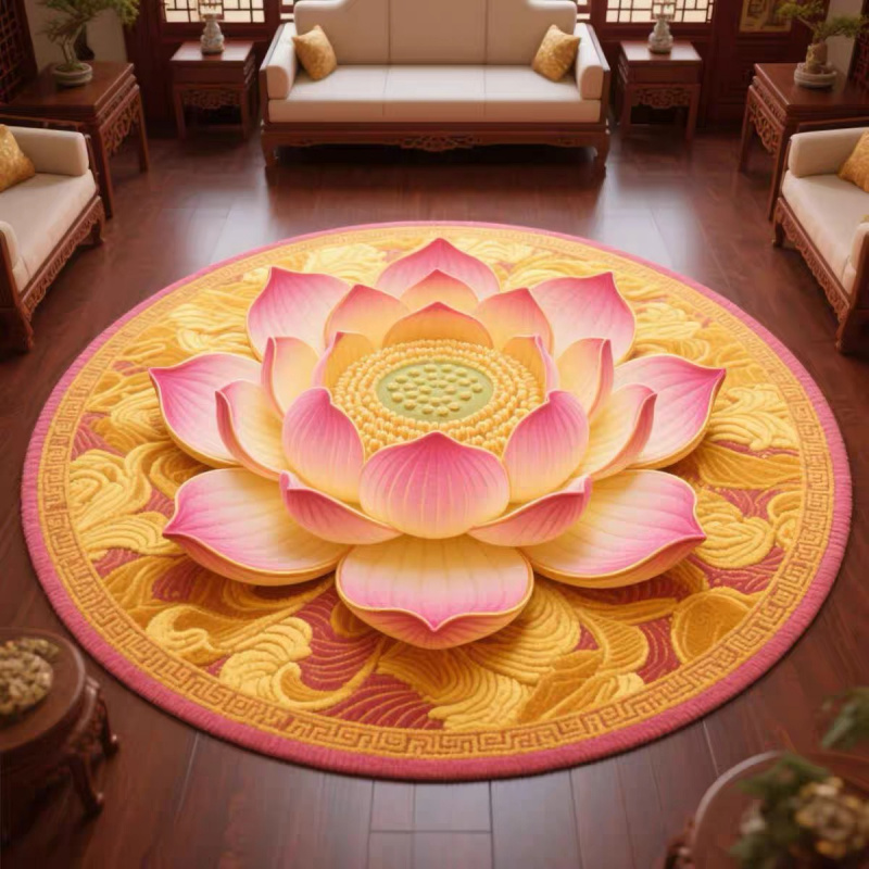 VIKAMA Chinese Style round Rug - Camping Outdoor Or Indoor 评论和价格