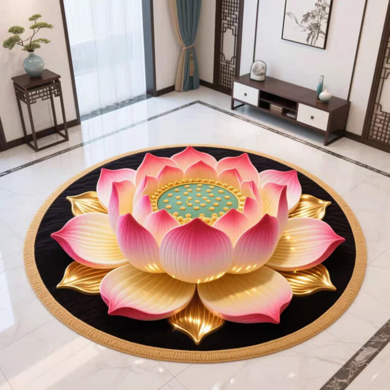 VIKAMA Chinese Style round Rug - Camping Outdoor Or Indoor 评论和价格