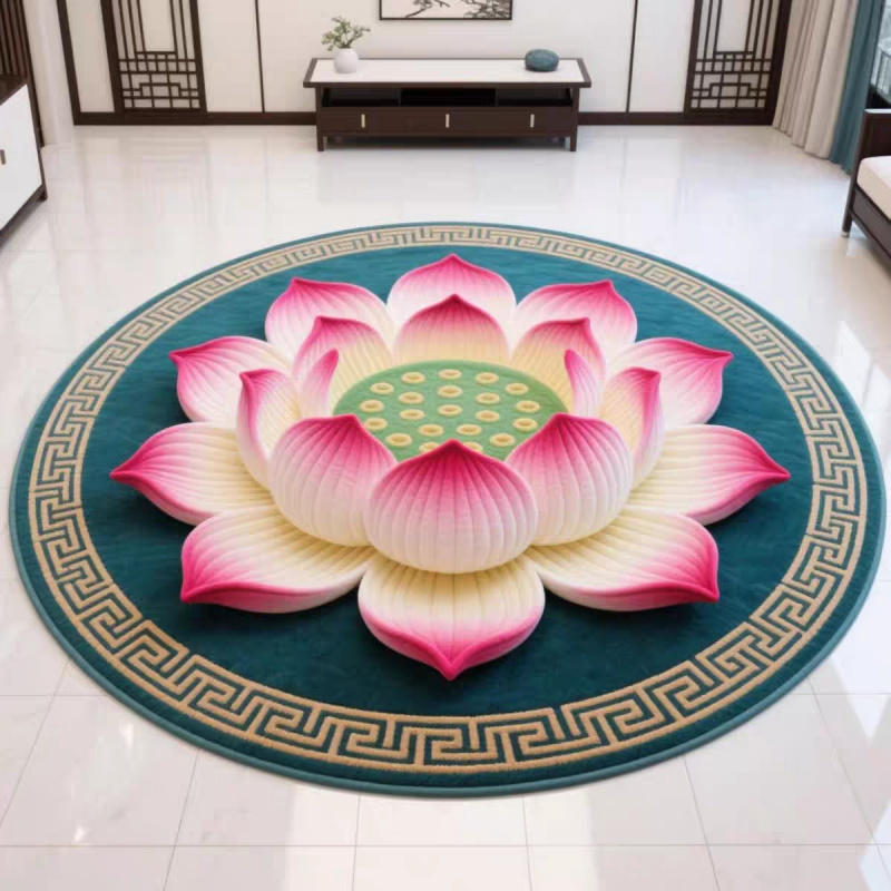 VIKAMA Chinese Style round Rug - Camping Outdoor Or Indoor 评论和价格
