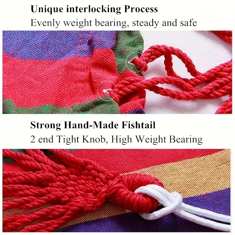 Hot Colorful Striped Canvas Ha - Camping Outdoor Or Indoor 评论和价格