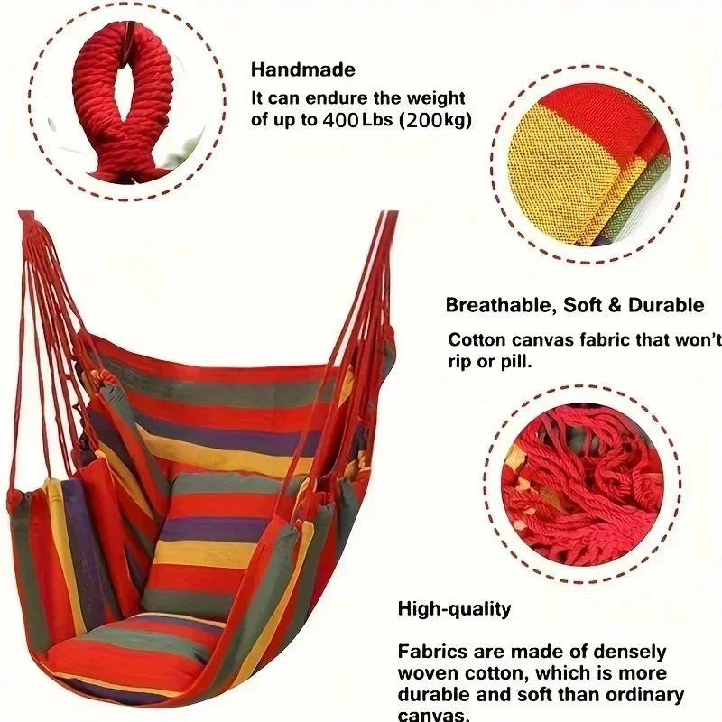 Hot Colorful Striped Canvas Ha - Camping Outdoor Or Indoor 评论和价格