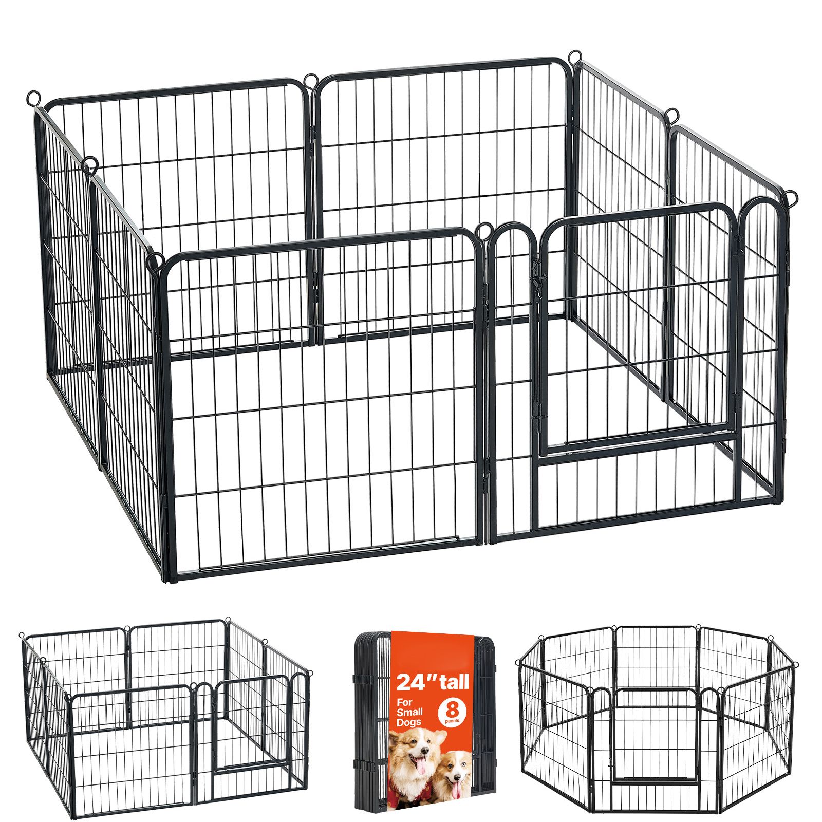 Dog Playpen 24 Inch 8 Panels F - Camping Outdoor Or Indoor 评论和价格