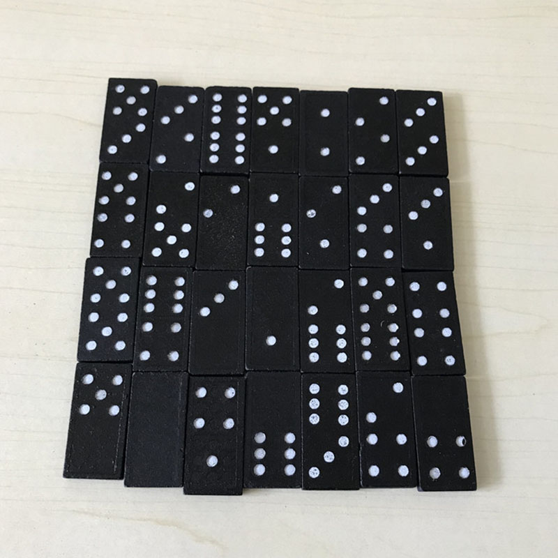 28pcs/Set Wooden Domino Board  - Outdoor Camping Games For Kids 评论和价格