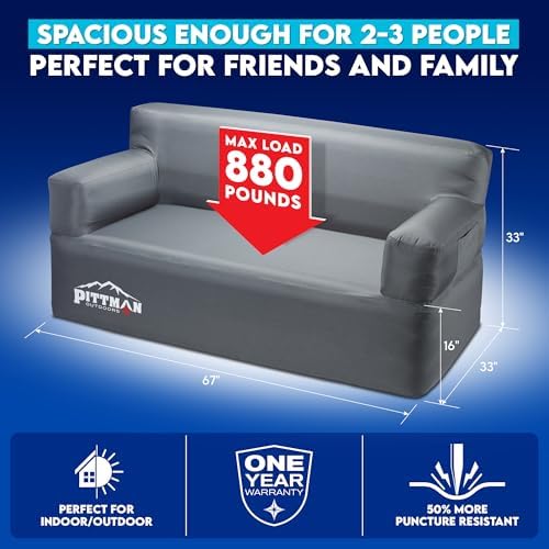 Pittman - Inflatable Couch wit - Camping Outdoor Or Indoor 评论和价格