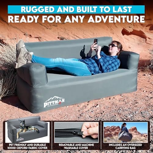 Pittman - Inflatable Couch wit - Camping Outdoor Or Indoor 评论和价格