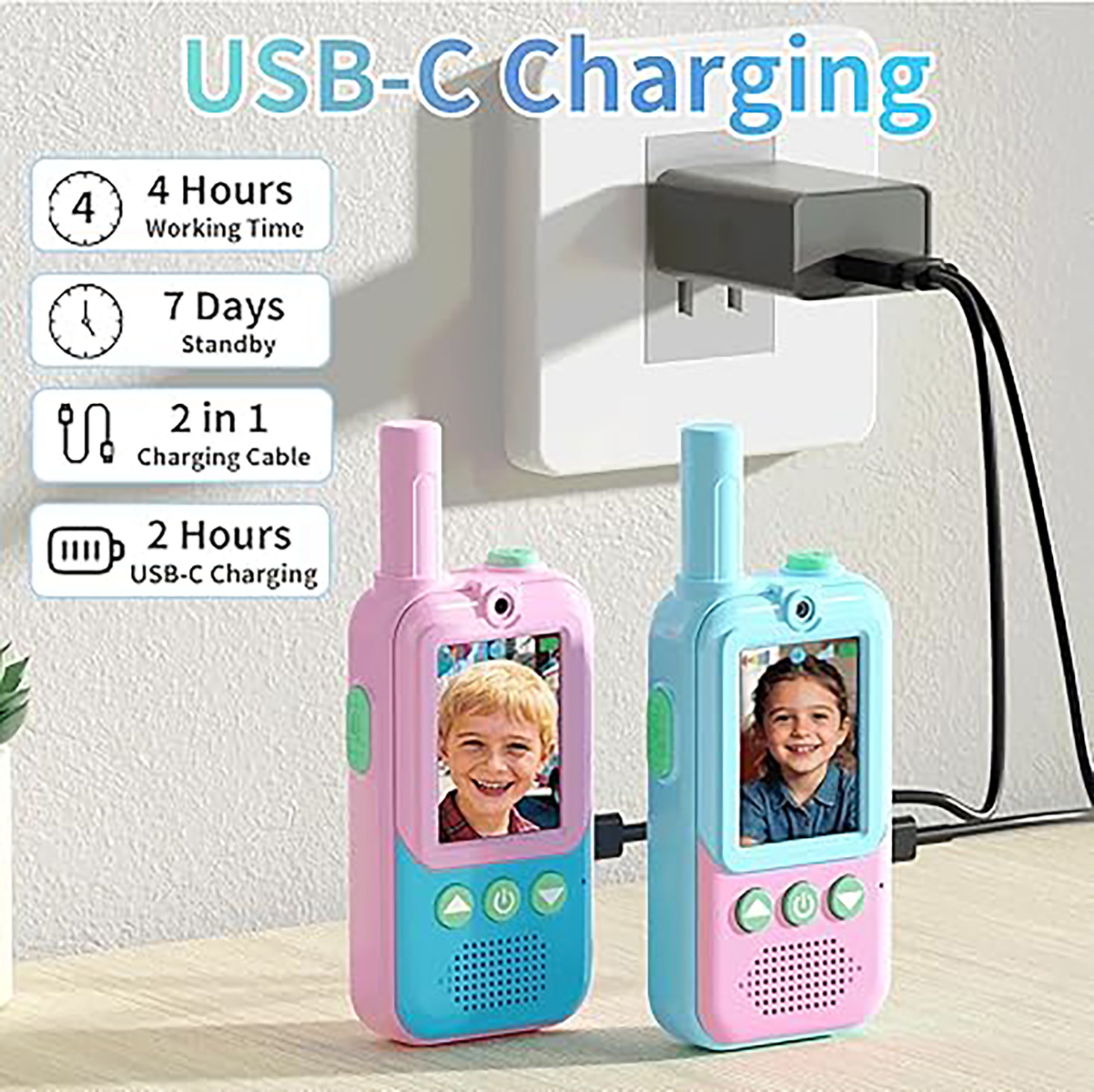 Rechargeable Kids Video Walkie - Outdoor Camping Games For Kids 评论和价格