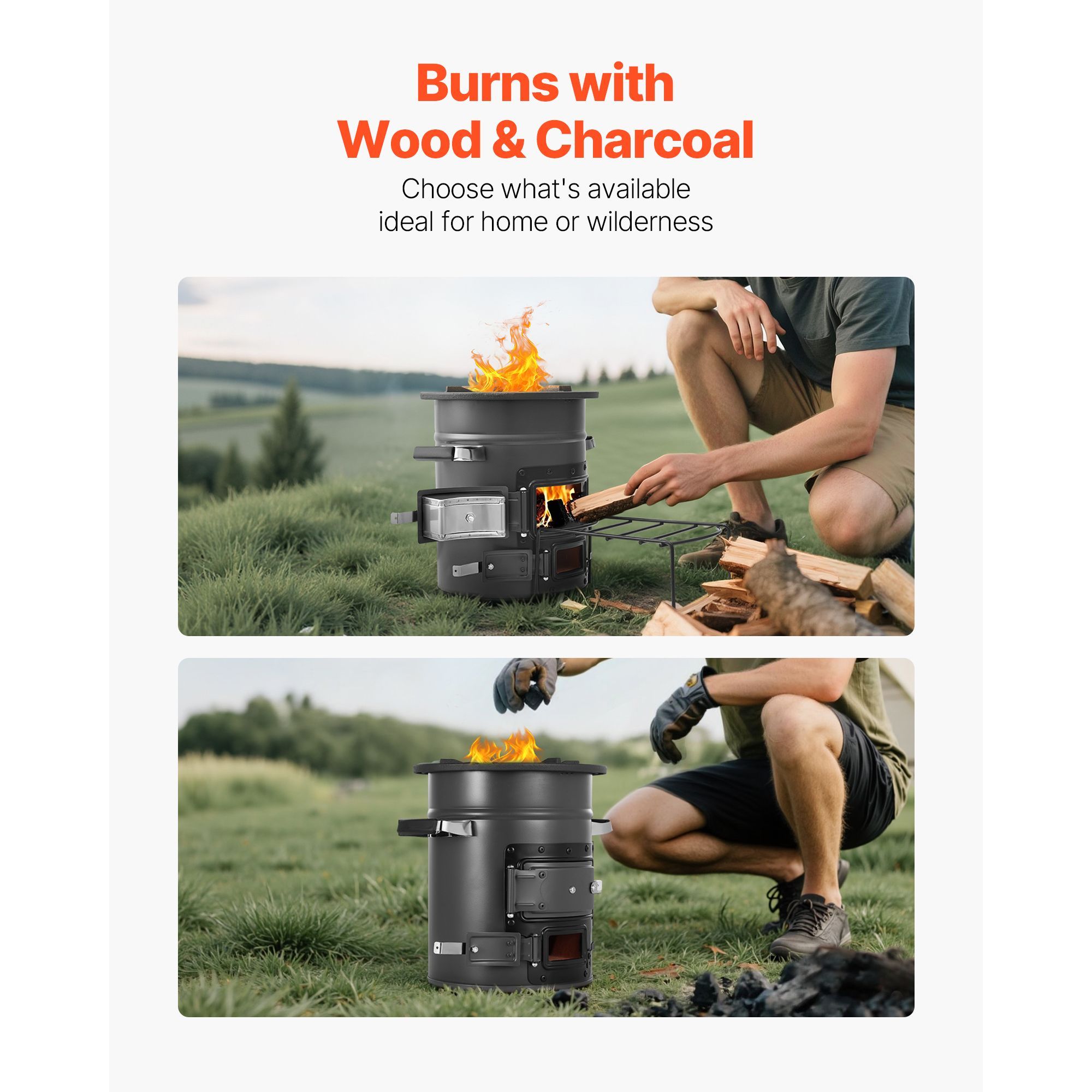 Camping Rocket Stove, Wood Bur - Camping Outdoor Or Indoor 评论和价格