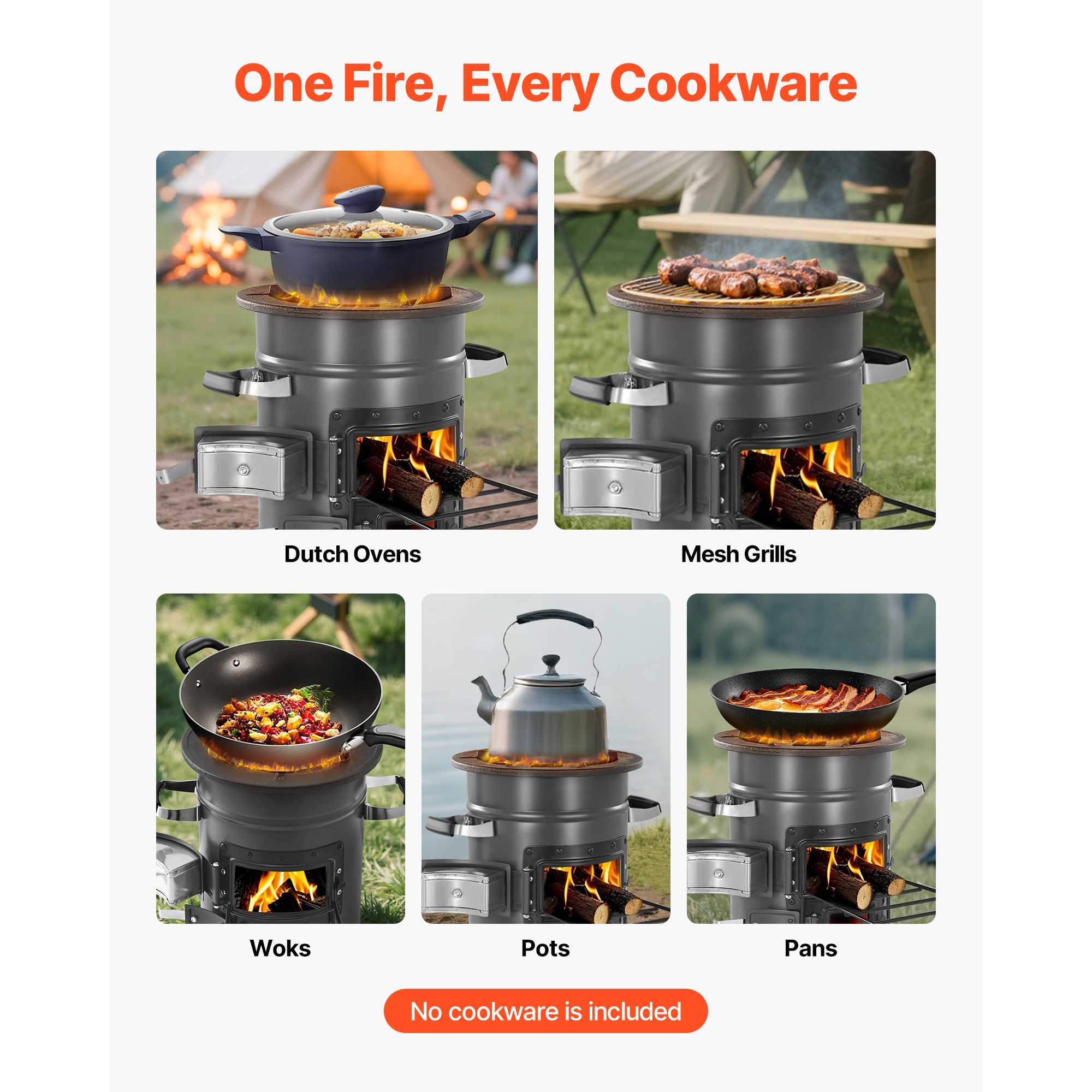 Camping Rocket Stove, Wood Bur - Camping Outdoor Or Indoor 评论和价格