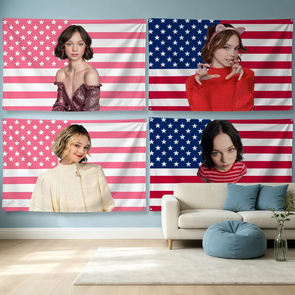 Actor E-Emma Myers Flag Polyes - Outdoor Camping Wallpaper 评论和价格