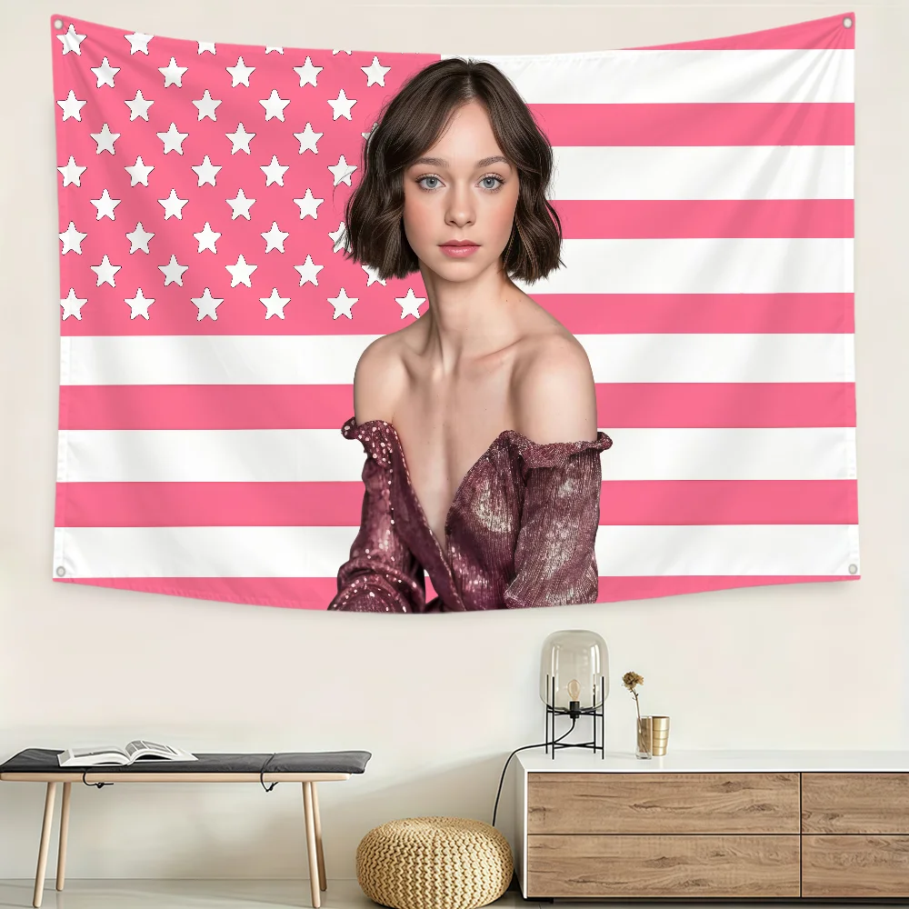 Actor E-Emma Myers Flag Polyes - Outdoor Camping Wallpaper 评论和价格