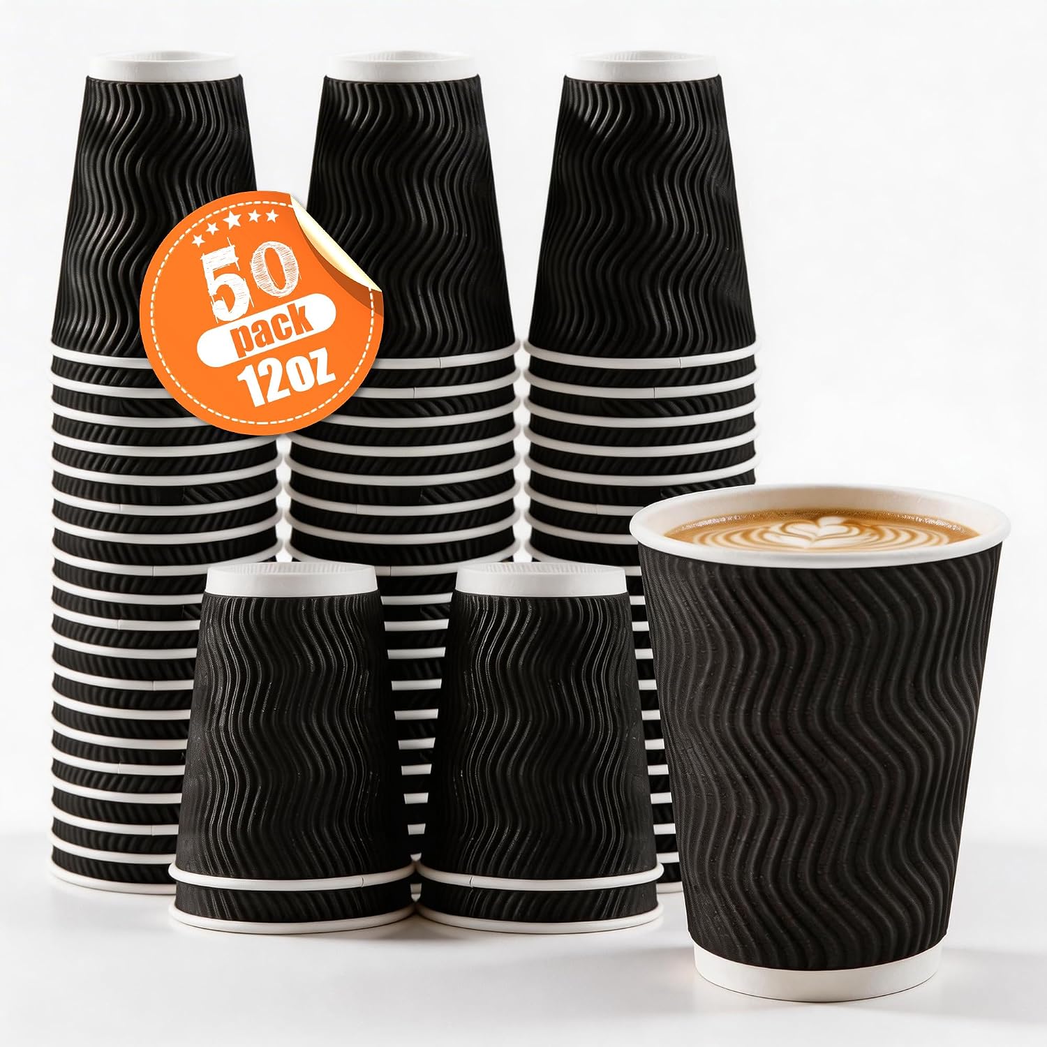 50 Pack 12oz Ripple Wall Dispo - Outdoor Camping Wallpaper 评论和价格