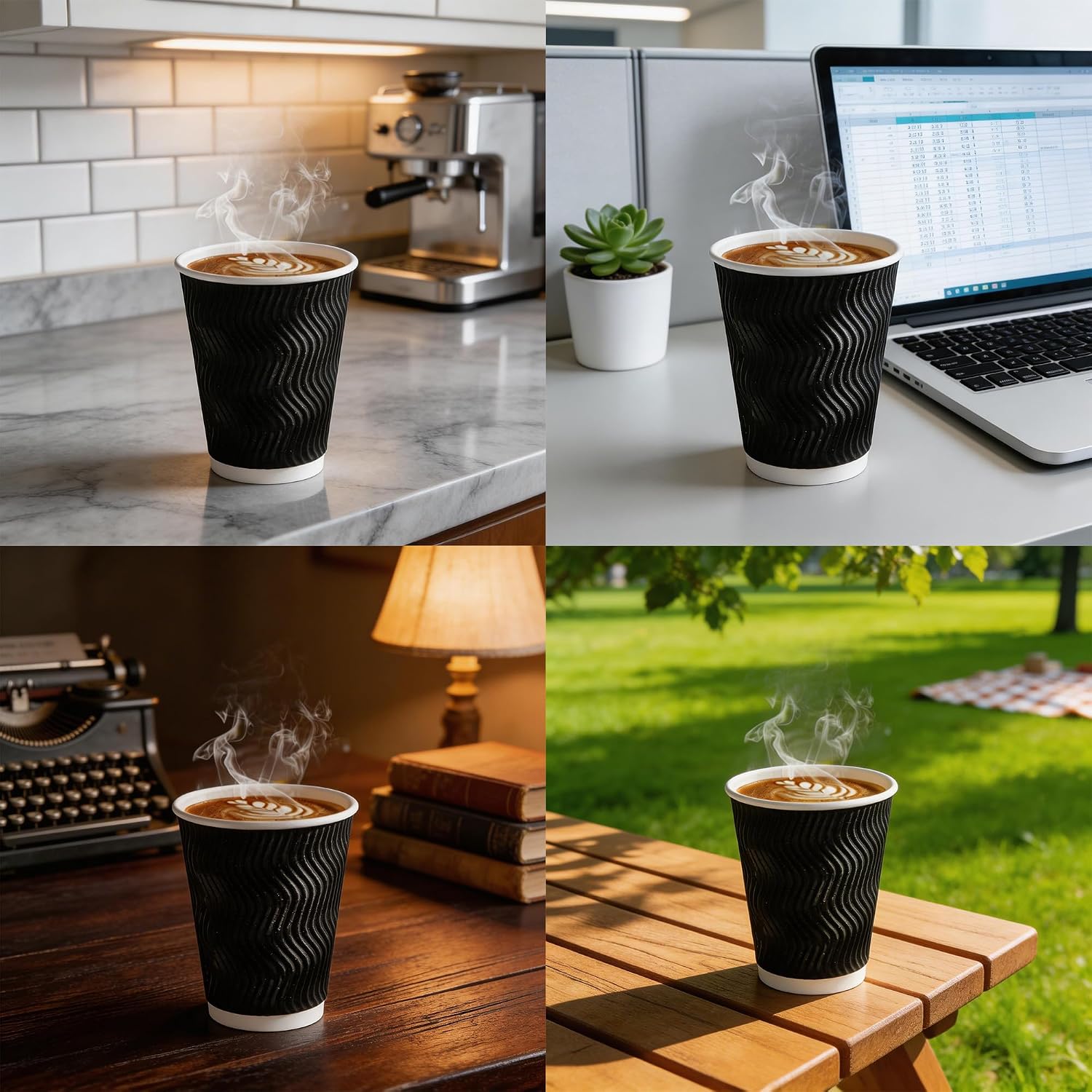 50 Pack 12oz Ripple Wall Dispo - Outdoor Camping Wallpaper 评论和价格