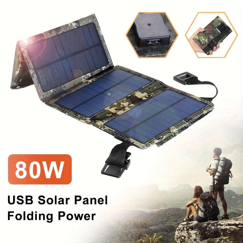 [Solar Panel] 80W Portable Fol - Outdoor Camping Hiking 评论和价格