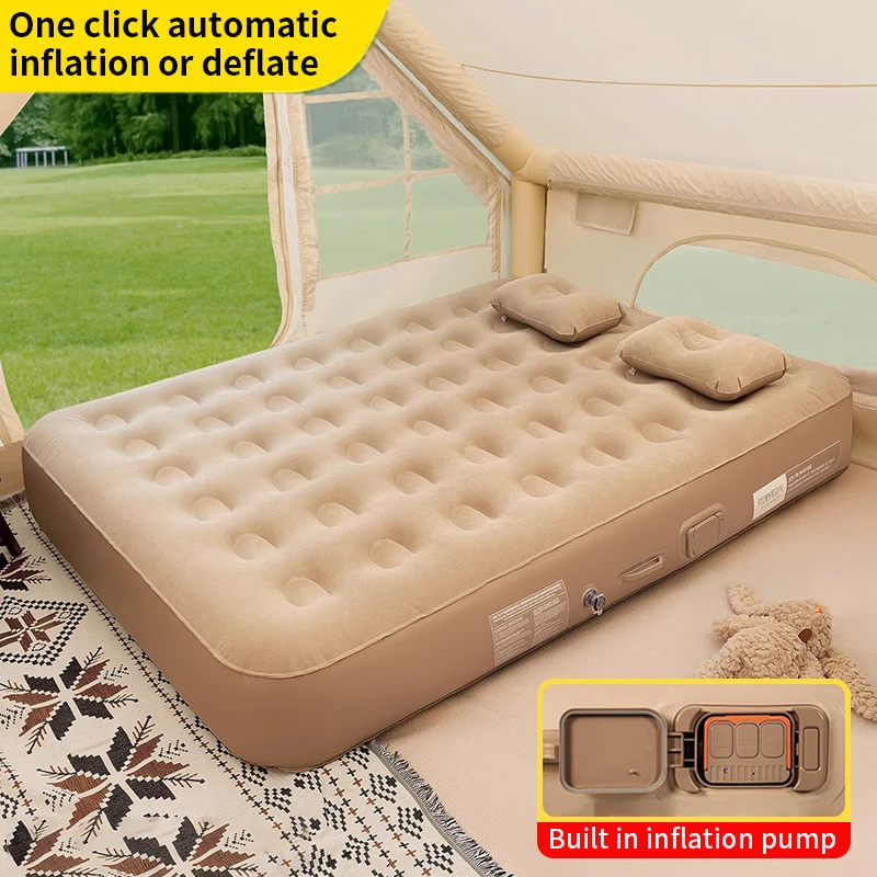 New Air Mattress Built-in Pump - Camping Outdoor Or Indoor 评论和价格